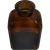 Квадратная бутылка с притертой пробкой, коричневая, Объем 500 мл Simax
